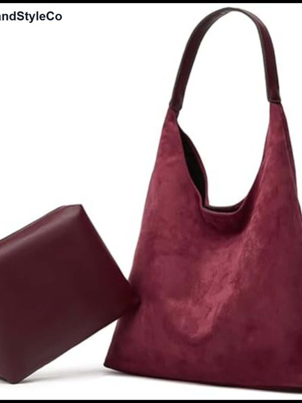 Faux Leather Slouchy Tote Bag Large Capacity Work Travel Handbag